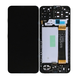 Přední kryt Samsung A135 Galaxy A13 4G Black / černá + LCD + dot