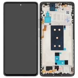 Přední kryt Xiaomi 11T Pro Silver / stříbrný + LCD + dotyková deska, Originál