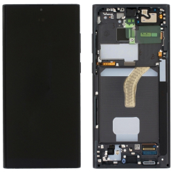 Přední kryt Samsung S908B Galaxy S22 Ultra Graphite / grafitový + LCD + dotyková deska, Or