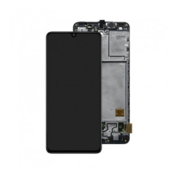 Přední kryt Samsung A415 Galaxy A41 Black / černý + LCD + dotyková deska, Originál