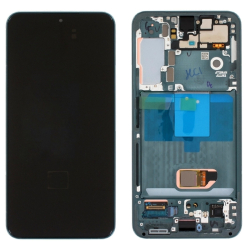 Přední kryt Samsung S901 Galaxy S22 Green / zelený + LCD + dotyková deska, Originál