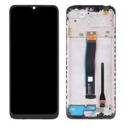 Přední kryt Xiaomi Redmi 10C Black / černý + LCD + dotyková deska, Originál