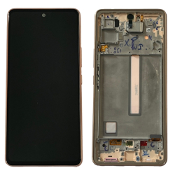 Přední kryt Samsung A536 Galaxy A53 5G Awesome Peach + LCD + dotyková deska, Originál