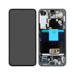 Přední kryt Samsung S901 Galaxy S22 Grey / šedý + LCD + dotyková deska, Originál
