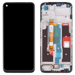 Přední kryt Realme 8i RMX3151 Black / černý + LCD + dotyková deska, Originál