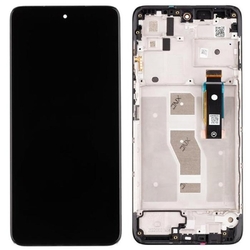 Přední kryt Motorola G82 Black / černý + LCD + dotyková deska (S