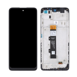 Přední kryt Motorola G22 XT2231 Black / černý + LCD + dotyková deska, Originál