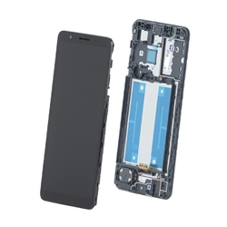 Přední kryt Samsung A013 Galaxy A01 Core Black / černý + LCD + dotyková deska, Originál