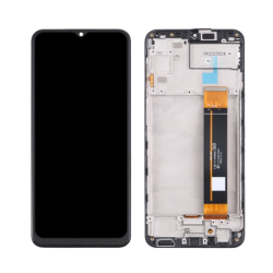 Přední kryt Samsung A235 Galaxy A23 4G Black / černý + LCD + dotyková deska, Originál