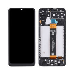 Přední kryt Samsung A136 Galaxy A13 5G Black / černý + LCD + dotyková deska, Originál