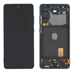Přední kryt Samsung G781 Galaxy S20 FE 5G Navy / modrý + LCD + dotyková deska, Originál