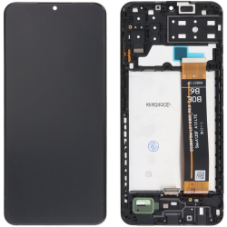 Přední kryt Samsung A135 Galaxy A13 4G Black / černý + LCD + dotyková deska, Originál
