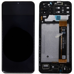 Přední kryt Samsung M135 Galaxy M13 Black / černý + LCD + dotyková deska, Originál