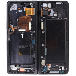 Přední kryt Samsung F936B Galaxy Z Fold 4 5G Black / černá + LCD