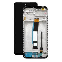 Přední kryt Xiaomi Poco C40 Black / černý + LCD + dotyková deska, Originál