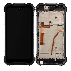 Přední kryt Doogee S58 Pro Black / černý + LCD + dotyková deska, Originál
