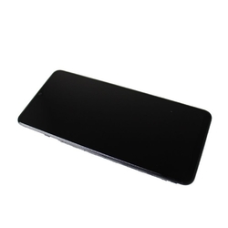 Přední kryt Samsung M127 Galaxy M12 Black / černý + LCD + dotyko