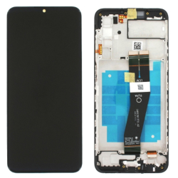 Přední kryt Samsung A037G Galaxy A03s Black / černý + LCD + dotyk, Originál - není pro EU