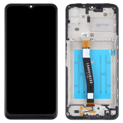Přední kryt Samsung A226 Galaxy A22 5G Black / černý + LCD + dotyková deska, Originál