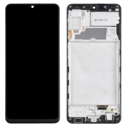 Přední kryt Samsung A225 Galaxy A22 4G Black / černý + LCD + dotyková deska, Originál