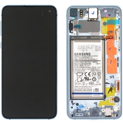 Přední kryt Samsung G970 Galaxy S10e Prism Blue / modrý + LCD +