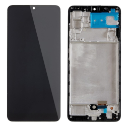 Přední kryt Samsung A325 Galaxy A32 4G Black / černý + LCD + dotyk, Originál - TFT