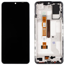 Přední kryt Vivo Y76 5G Black / černý + LCD + dotyková deska, Originál