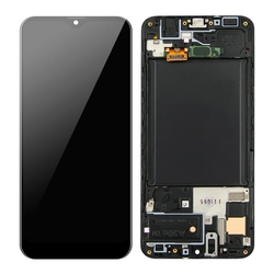 Přední kryt Samsung A307 Galaxy A30s Black / černý + LCD + dotyk