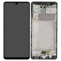 Přední kryt Samsung A426 Galaxy A42 5G Black / černý + LCD + dotyková deska, Originál