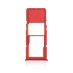 Držák SIM + microSD Samsung A217 Galaxy A21s Red / červený, Originál