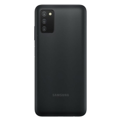 Zadní kryt Samsung A037G Galaxy A03s Black / černý + sklíčko kam