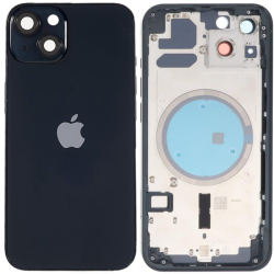 Zadní kryt Apple iPhone 13 Midnight Black / černý + sklíčko kamery + střed