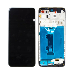 Přední kryt Motorola Moto E32s Black / černý + LCD + dotyková deska, Originál