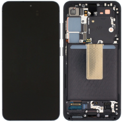 Přední kryt Samsung S911 Galaxy S23 Black / černý + LCD + dotyková deska, Originál