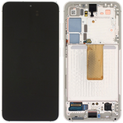 Přední kryt Samsung S911 Galaxy S23 Cream + LCD + dotyková deska, Originál