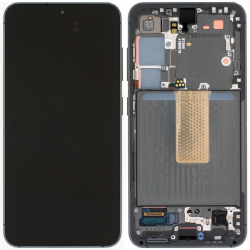 Přední kryt Samsung S911 Galaxy S23 Green / zelený + LCD + dotyková deska, Originál
