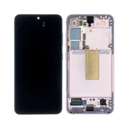 Přední kryt Samsung S911 Galaxy S23 Lavender + LCD + dotyková deska, Originál