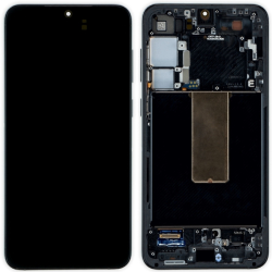 Přední kryt Samsung S916 Galaxy S23+ Black / černý + LCD + dotyková deska, Originál