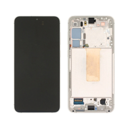 Přední kryt Samsung S916 Galaxy S23+ Cream + LCD + dotyková deska, Originál