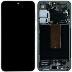 Přední kryt Samsung S916 Galaxy S23+ Green / zelený + LCD + dotyková deska, Originál