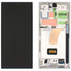 Přední kryt Samsung S918 Galaxy S23 Ultra Cream + LCD + dotyková deska, Originál