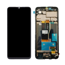 Přední kryt Realme C30 Black / černý + LCD + dotyková deska, Originál