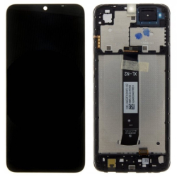 Přední kryt Xiaomi Redmi A2, A2+ Black / černý + LCD + dotyková deska, Originál