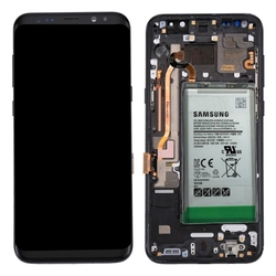 Přední kryt Samsung G955 Galaxy S8 Plus Black / černý + LCD + do