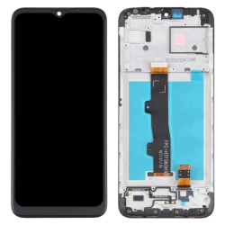 Přední kryt Motorola Moto E7 Power Black / černý + LCD + dotyková deska, Originál