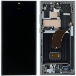 Přední kryt Samsung S918 Galaxy S23 Ultra Green / zelený + LCD + dotyková deska, Originál