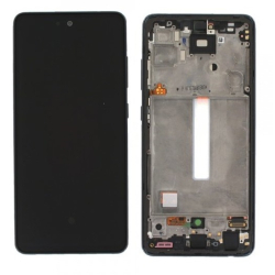 Přední kryt Samsung A525, A526, A528 Galaxy A52s 5G Black / černý + LCD + dotyková deska,
