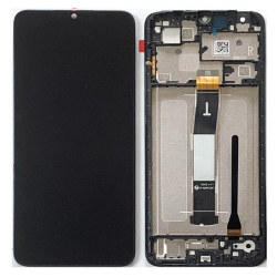 Přední kryt Xiaomi Redmi 12C Black / černý + LCD + dotyková deska, Originál
