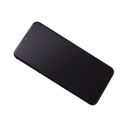 Přední kryt Samsung A202 Galaxy A20e Black / černý + LCD + dotyková deska, Originál - REPA