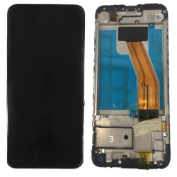 Přední kryt Samsung M115 Galaxy M11 Black / černý + LCD + dotyková deska, Originál - REPAS